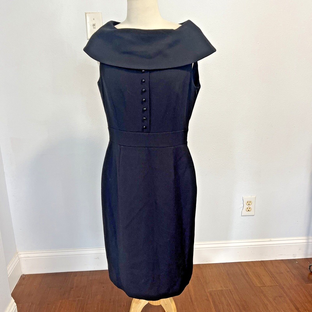 Alex‎ Marie Dress Womens 4 Black Sheath Formal Cocktail
